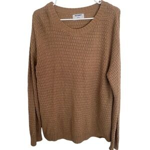 Old Navy Tunic Sweater‎ Knit Long Sleeve Casual Pullover Tan M Tall